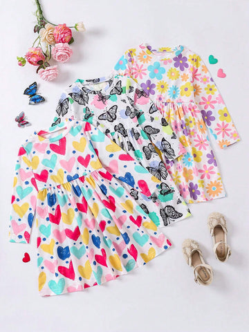 Young Girls Fashion Casual Chic Elegant Red Dress, Patchwork Furry Fabric, Vivid & Fun, Suitable For Birthday Gift, New Year Gift, Party, Outing, Holiday, Daily Wear, Fit