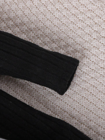 3pcs Girls' Solid Color Ribbed Elegant Dress Set