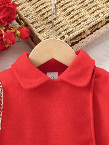 3pcs Young Girl Casual Elegant Ladylike Sweet Cute Retro Jacket/Coat And Sleeveless Dress With Hat Set