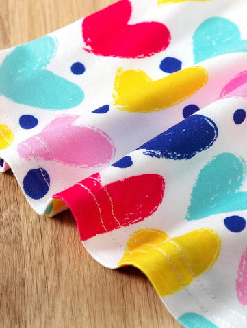 3pcs Young Girl Casual Sports Style Random Print Camisole Dress