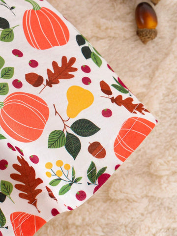 3pcs Young Girls Christmas Reindeer, Christmas Tree & Pumpkin Print Dress Set