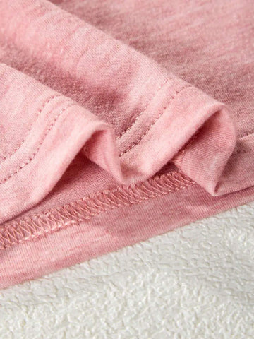 4pcs Girls' Solid Color Round Neck Short Sleeve Casual T-Shirts, Summer