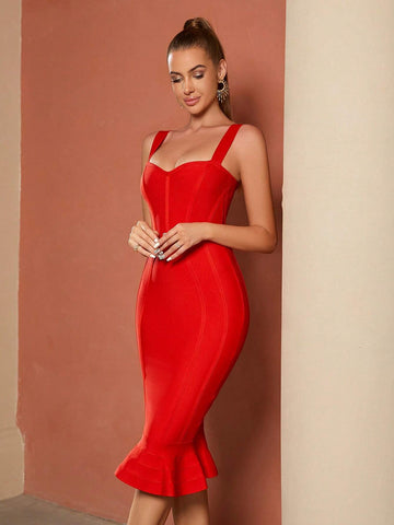 ADYCE Sweetheart Neckline Sleeveless Backless Mermaid Dress With Zipper Closure And High Waistline, Suitable For Cocktail Party Or Prom