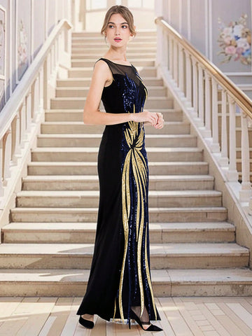 ANGEL FASHIONS 1pc Graphic Print Mesh Dress