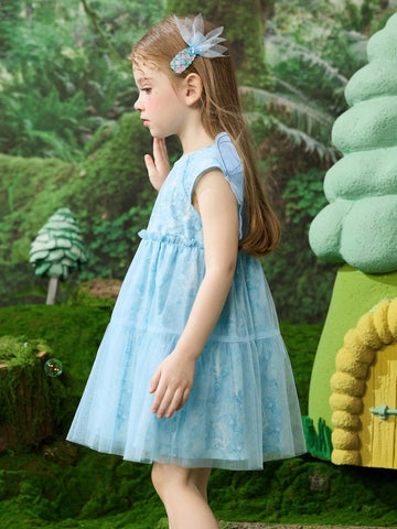 Young Girls & Toddlers Butterfly Decorated Princess Tulle Dress