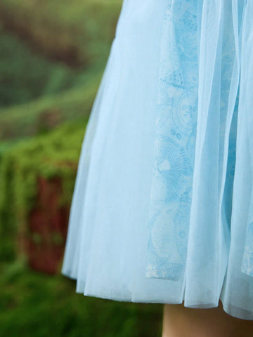 Young Girls & Toddlers Butterfly Decorated Princess Tulle Dress