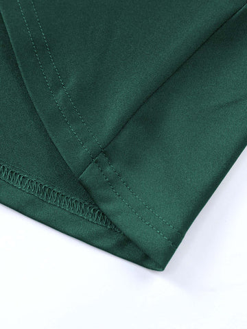 Acelitt Contrast Lace Cut Out Back High Low Hem Bridesmaid Dress