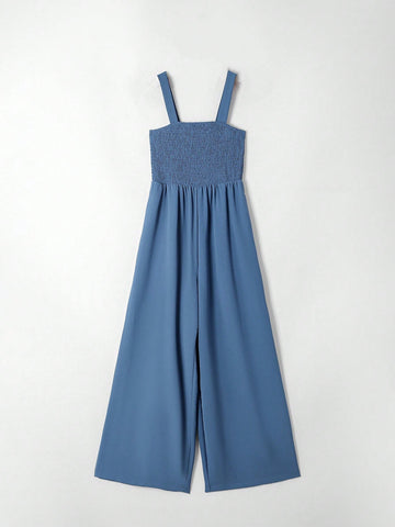 Acelitt Women'S Shirred Cami Jumpsuit