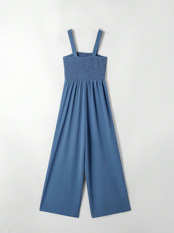 Acelitt Women'S Shirred Cami Jumpsuit