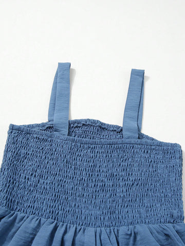 Acelitt Women'S Shirred Cami Jumpsuit