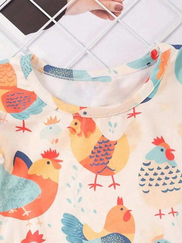 Adorable Girls' Animal Print Dress With Ruffled Sleeves - Perfect For Fall