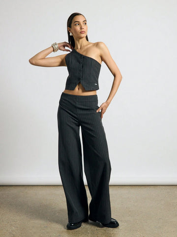 AiiRZ Asymmetric Waistcoat And Low Rise Trouser Set