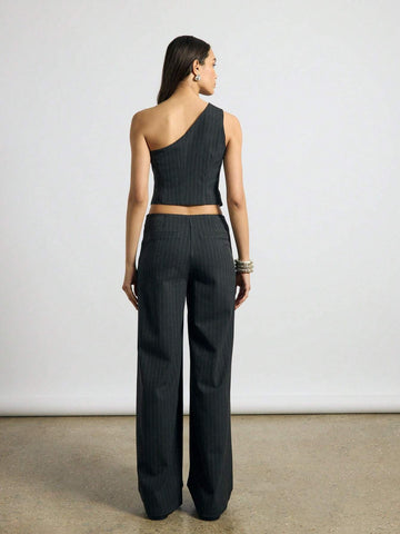 AiiRZ Asymmetric Waistcoat And Low Rise Trouser Set