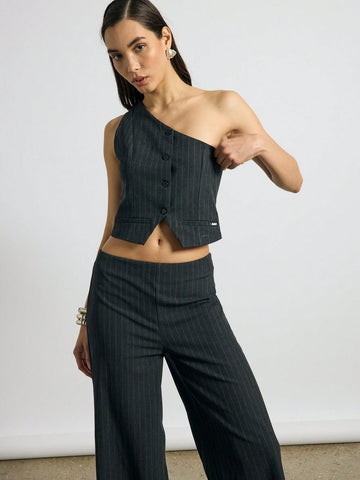AiiRZ Asymmetric Waistcoat And Low Rise Trouser Set