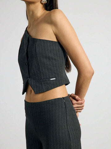 AiiRZ Asymmetric Waistcoat And Low Rise Trouser Set