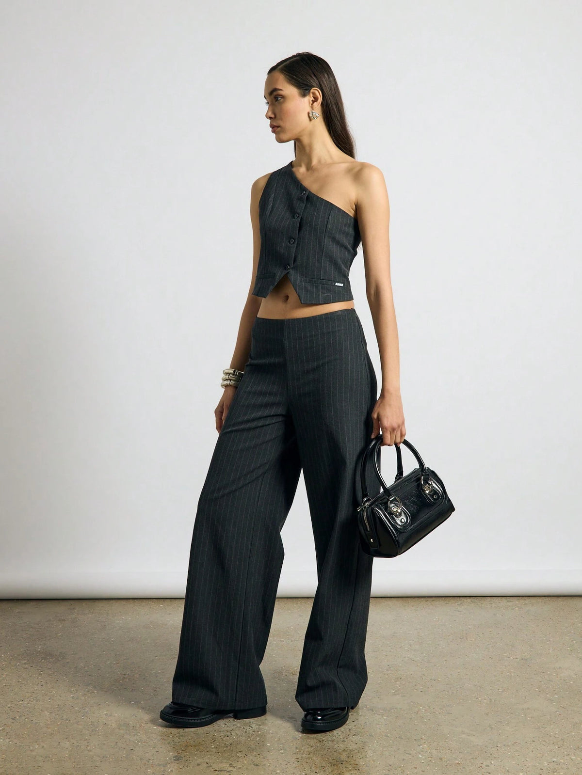 AiiRZ Asymmetric Waistcoat And Low Rise Trouser Set