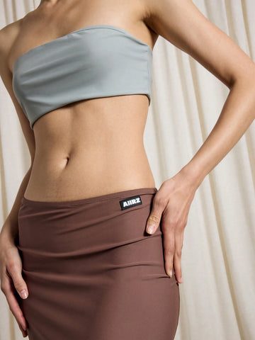 AiiRZ Colour Block Bandeau Crop Top And Maxi Skirt