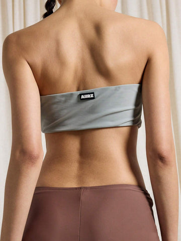 AiiRZ Colour Block Bandeau Crop Top And Maxi Skirt