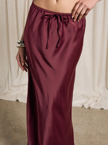 AiiRZ Cut Tie And Drawstring Maxi Skirt