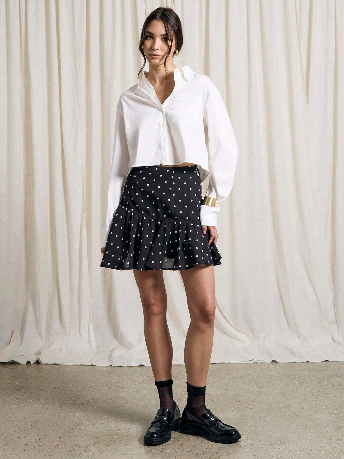 AiiRZ Sheer Volume Peplem Skirt