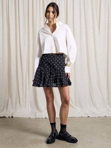 AiiRZ Sheer Volume Peplem Skirt