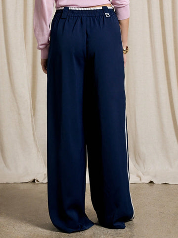 AiiRZ Side Stripe Wide Leg Tailored Trousers