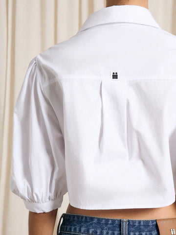 Super Crop Puff Sleeve Blouse