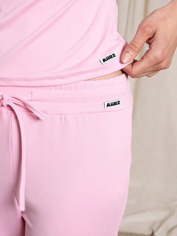 AiiRZ Wide Leg Pant And Crew Neck T-Shirt Lounge Co Ord