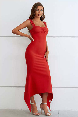 Alayah Red Bandage Maxi Dress