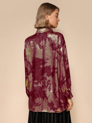 Vintage Elegant Women Shirt, Minimalist Fashion Casual Daily Wear