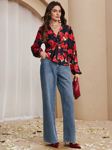 Almamuse Women Elegant Print Top, Casual & Fashion Everyday Wear