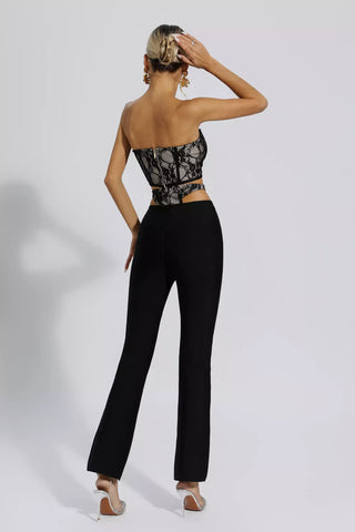 Amber Black Lace Bandage Set