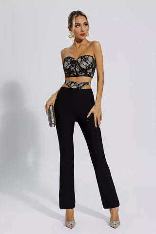 Amber Black Lace Bandage Set