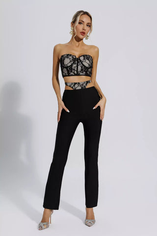 Amber Black Lace Bandage Set