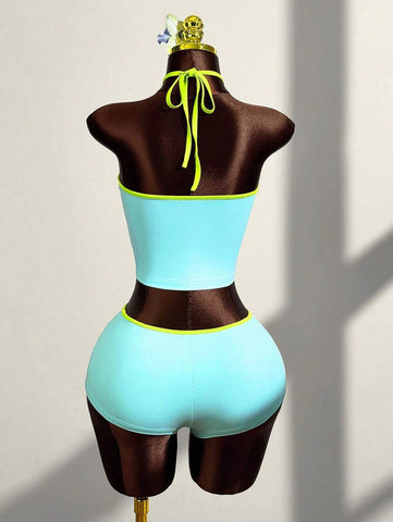 NewAmplova Summer Outfits For Women Vacation Coachella Halter Women Two Pieces Outfits For Daily Wear