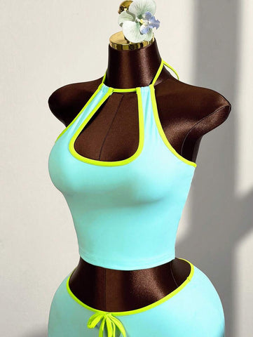 NewAmplova Summer Outfits For Women Vacation Coachella Halter Women Two Pieces Outfits For Daily Wear