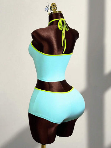 NewAmplova Summer Outfits For Women Vacation Coachella Halter Women Two Pieces Outfits For Daily Wear