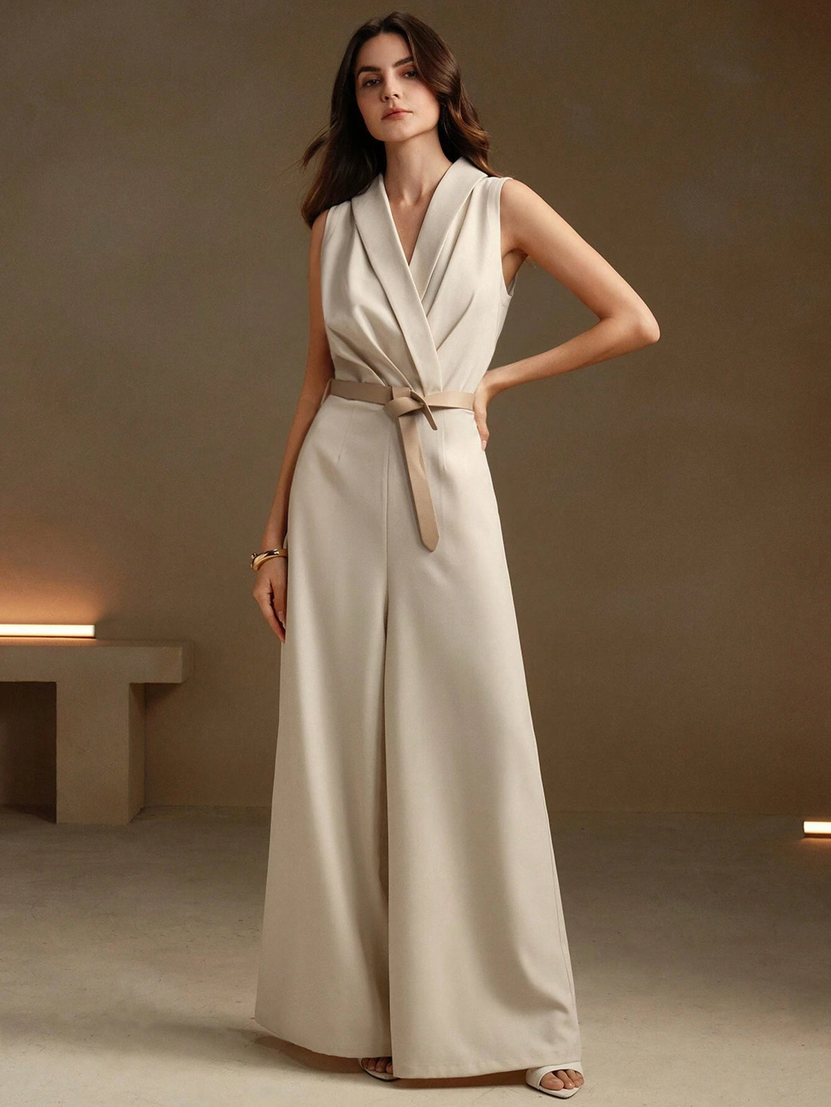 Anewsta 2024 Spring & Summer New Sleeveless Wide Leg Jumpsuit For Women