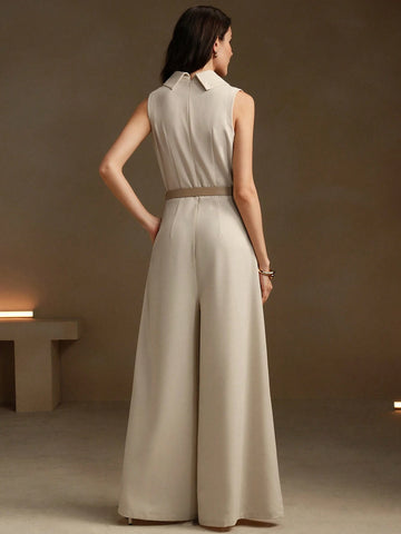 Anewsta 2024 Spring & Summer New Sleeveless Wide Leg Jumpsuit For Women