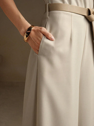 Anewsta 2024 Spring & Summer New Sleeveless Wide Leg Jumpsuit For Women