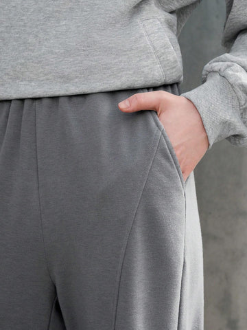 Anewsta Dark Gray Wide-leg Sweatpants