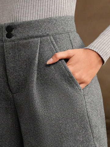 Anewsta Fashionable Commuter Elegant Wool Shorts For Women