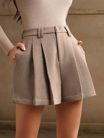 Anewsta Merlod Vintage Commuter Woolen Women's Shorts