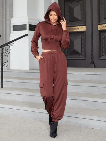 Anewsta Women'S Solid Color 2-Piece Set