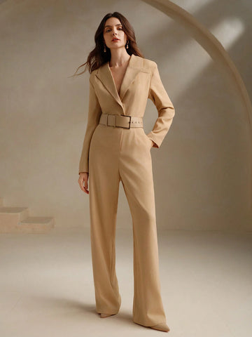 Anewsta Women's Jumpsuit, Slim Fit, High-End Versatile, Elongating, Narrow Leg, New Commuter Relaxed Wide Leg Pants Set