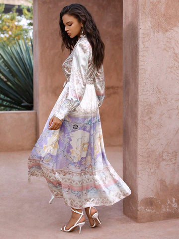 Anewsta Women's Loose Fit Collared Belted Fashionable Work & Daywear Dress