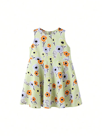 Girls' Summer Fashion Tank Top Sleeveless Dress