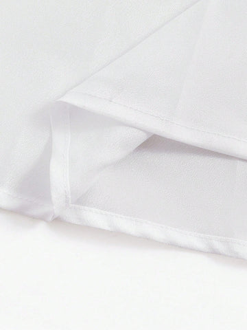 Appliques Mesh Overlay Cami Wedding Dress Without Veil