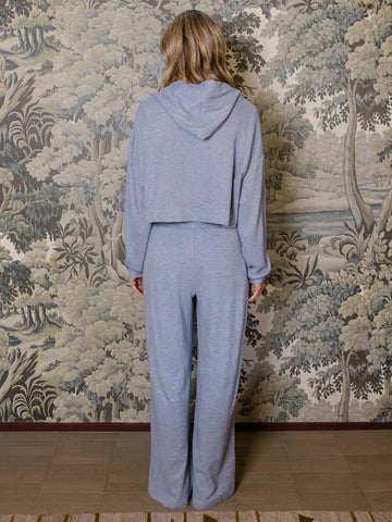 Aralina Relaxed Brushed Rib Low-Rise Relaxed Wide Leg Lounge Pant