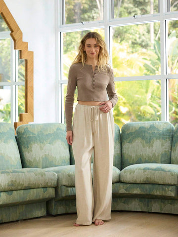 Aralina Resort Pull On Full Length Wide Leg Pant
